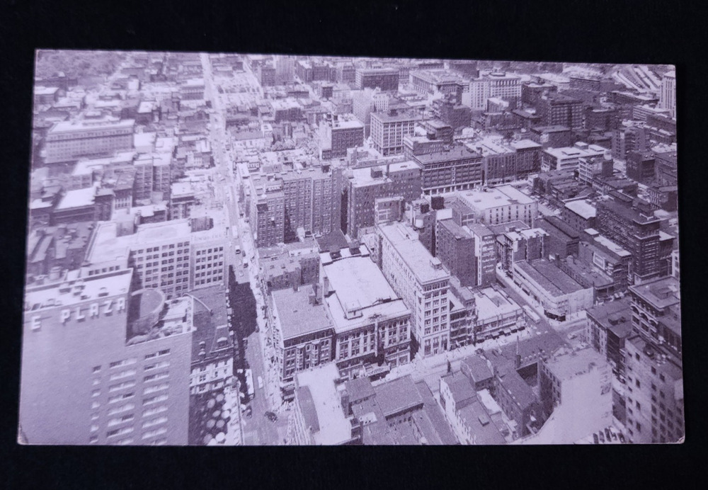 Vintage Cincinnati Ohio Birds Eye View Terrace Plaza Carew Tower Postcard Photo